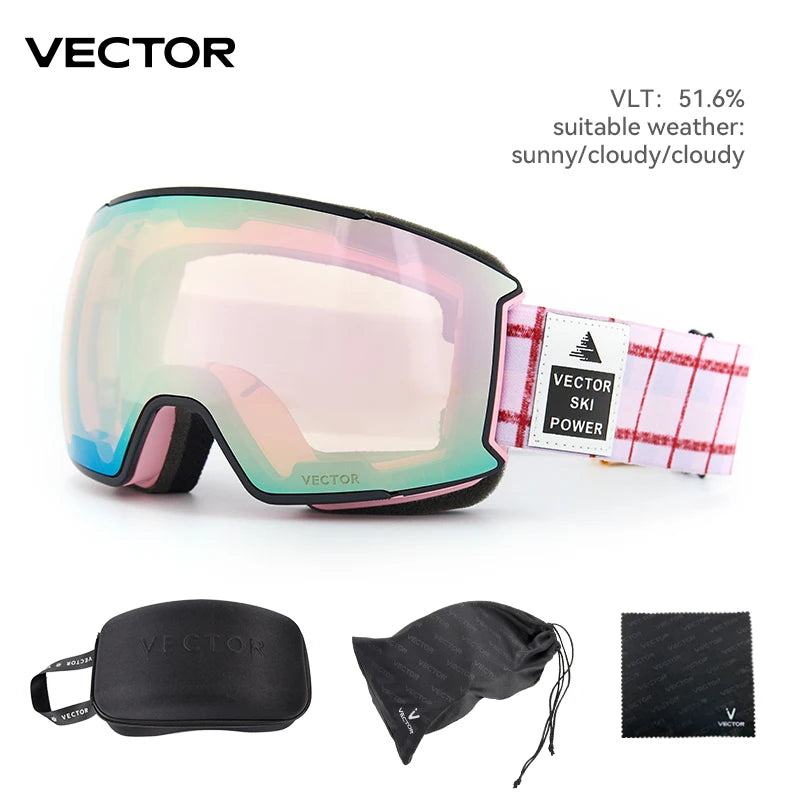 Vector OTG Ski Goggles | UV400 · Anti-Fog · Snowboard · Unisex | Goggle Only or Full Set | M/L | Braviixx
