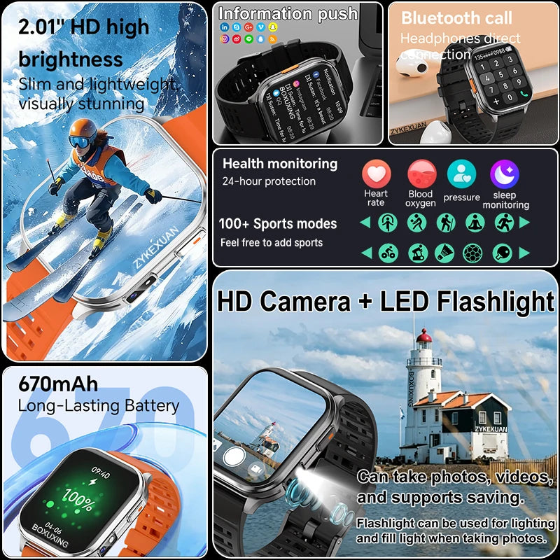 P60 Camera Smartwatch | Bluetooth Calls & Video Watch Faces | Braviixx