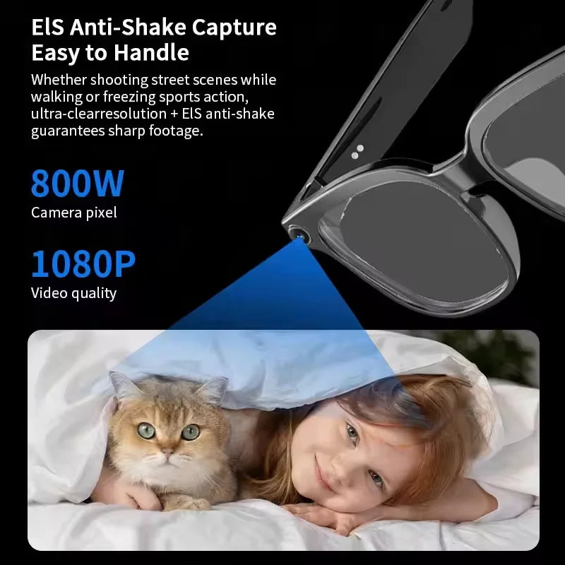 800W Pixel AI Camera Smart Glasses | Braviixx