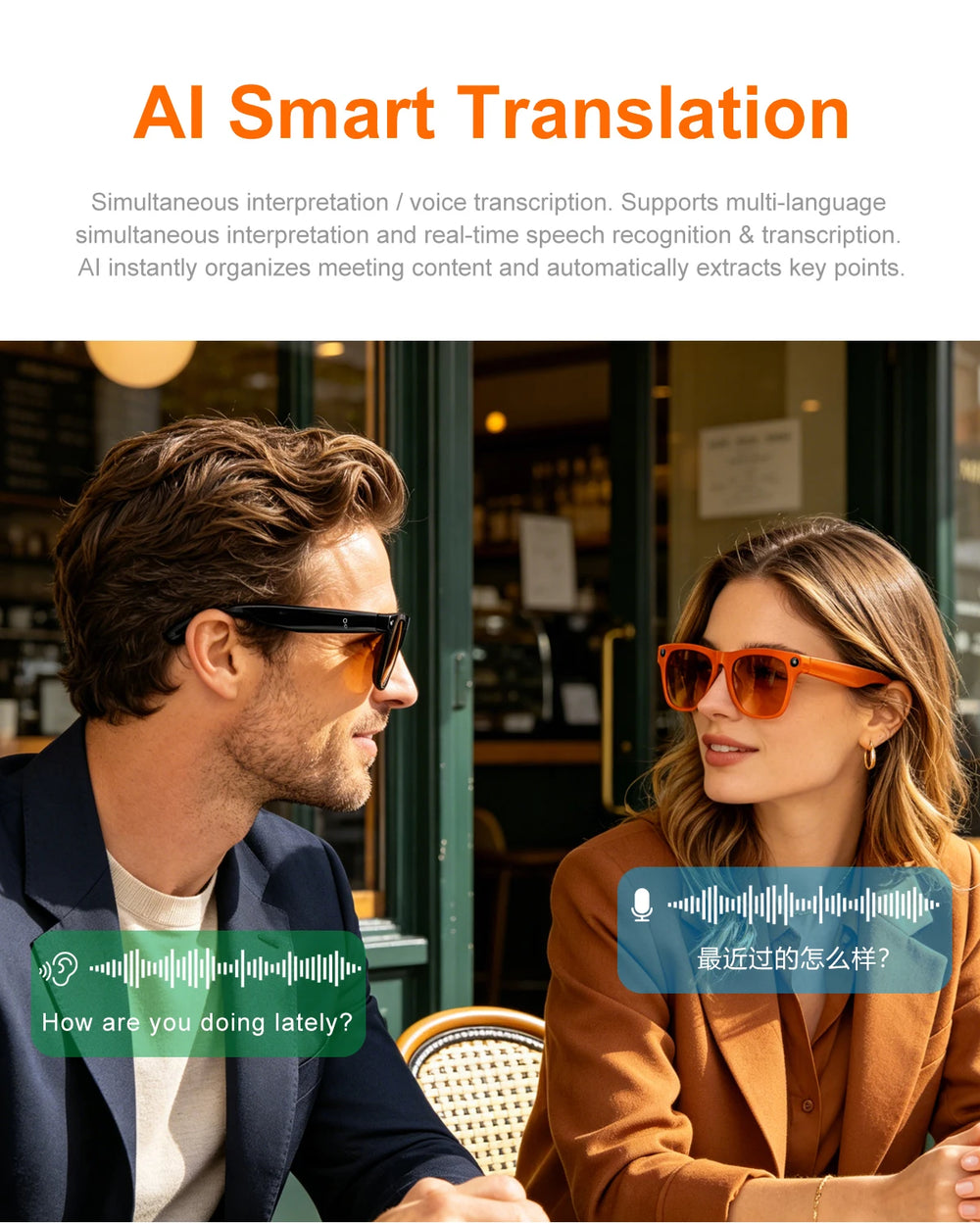 800W AI Camera Smart Glasses with Voice & Translation | Braviixx