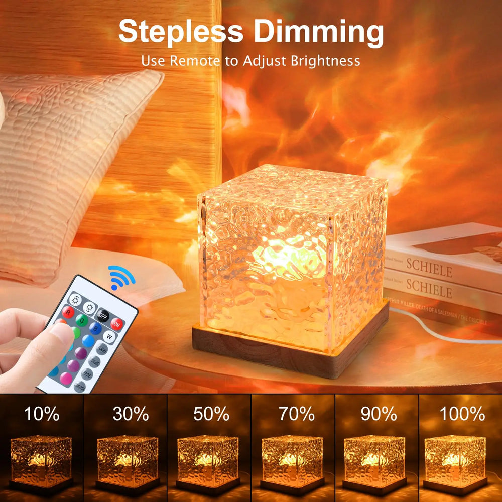 Water Ripple LED Projector Lamp | 16 Colours & USB Remote Control | Braviixx