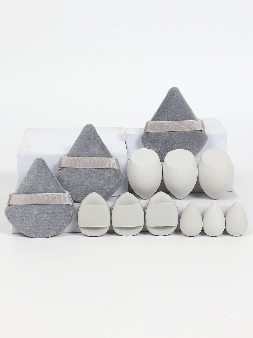 12-Piece Makeup Sponge Set | Powder Puffs, Beauty Eggs & Mini Sponges | Braviixx
