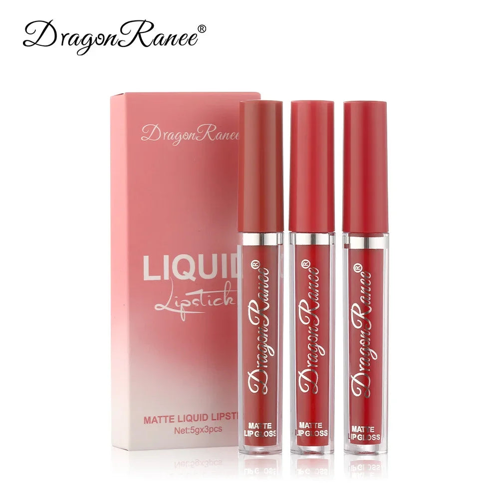 3-Piece Matte Liquid Lipstick Set | A-D Shade Collections | Braviixx