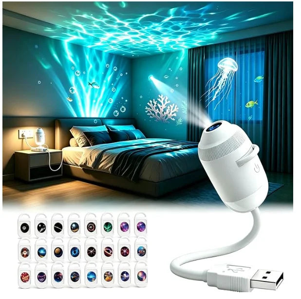 Galaxy & Ocean Rotating Night Light Projector | Braviixx