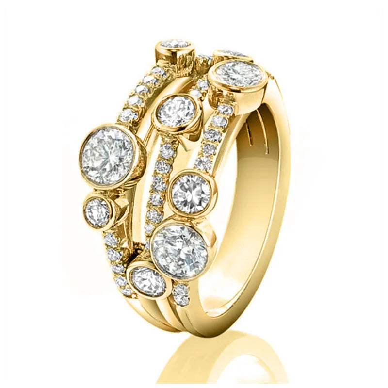 Triple-Band Zircon-Style Ring | Braviixx