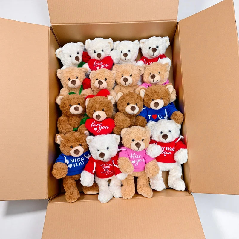 22cm Classic Plush Teddy Bear Pillow | Multiple Styles | Gift | Braviixx