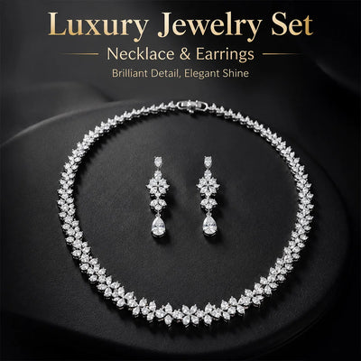 Heart Necklace & Earrings Set | Braviixx