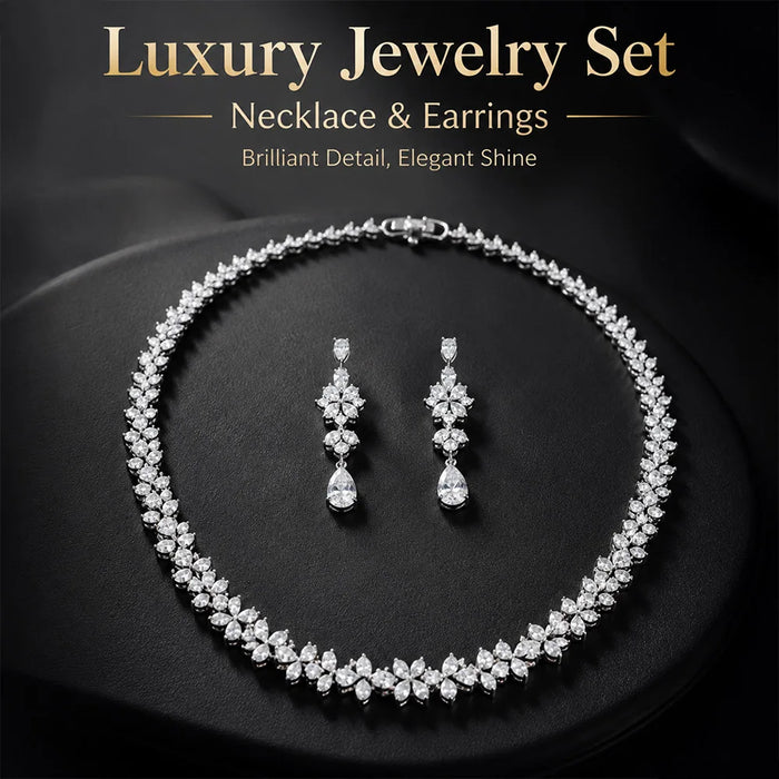 Heart Necklace & Earrings Set | Braviixx