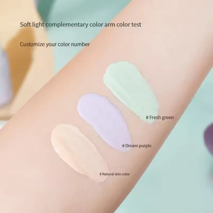 Three-color primer, primer primer, moisturizing, concealer, facial primer, brightening, correcting skin tone