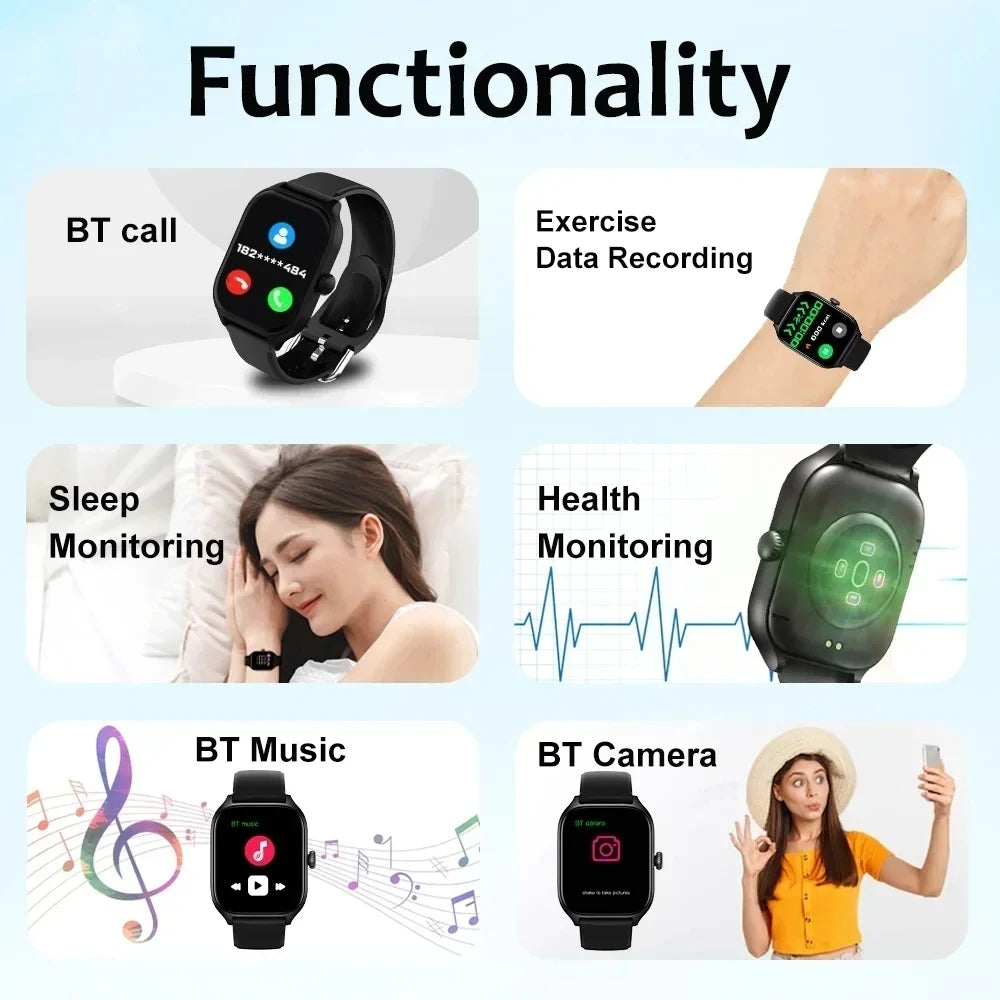 2.01" Bluetooth Smart Watch with Full-Touch HD Display | Braviixx