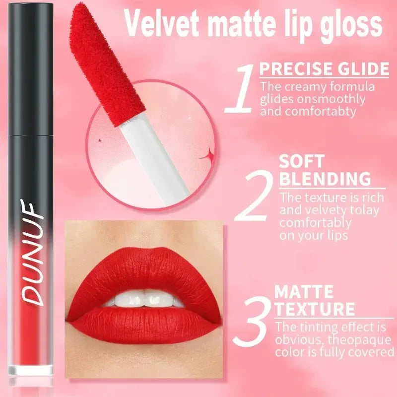 32 Color Lipstick Sexy Matte Long Lasting Lip Gloss Moisturizing Non-stick Cup Party Purple Blue Black Highly Pigments Lip Glaze