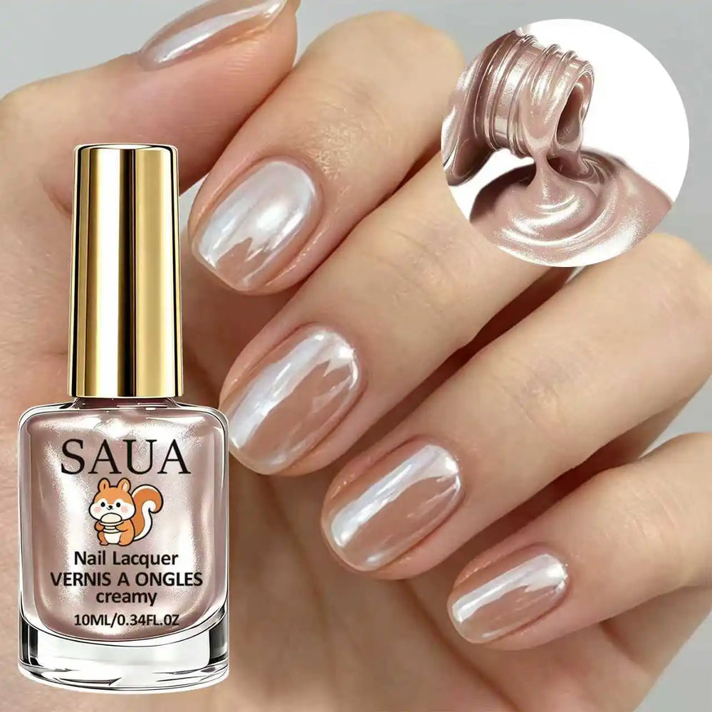 Champagne Pearl Nail Polish, 10ml | Braviixx