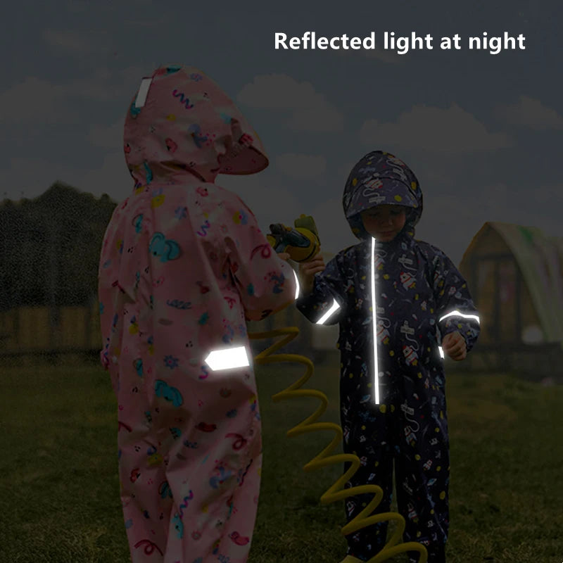 Kids’ Hooded One-Piece Rainwear | Braviixx