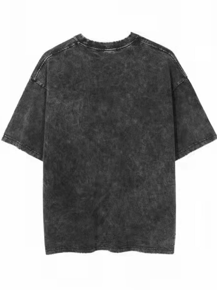 2026 Washed Vintage T-Shirts Street Hip Hop Retro Punk T Shirt women Harajuku Casual Cotton Short Sleeve Acid Wash TShirts top
