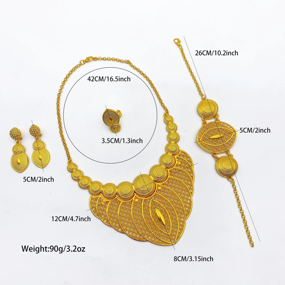 Gold-Tone Statement Jewellery Sets | Seven Designs | Braviixx