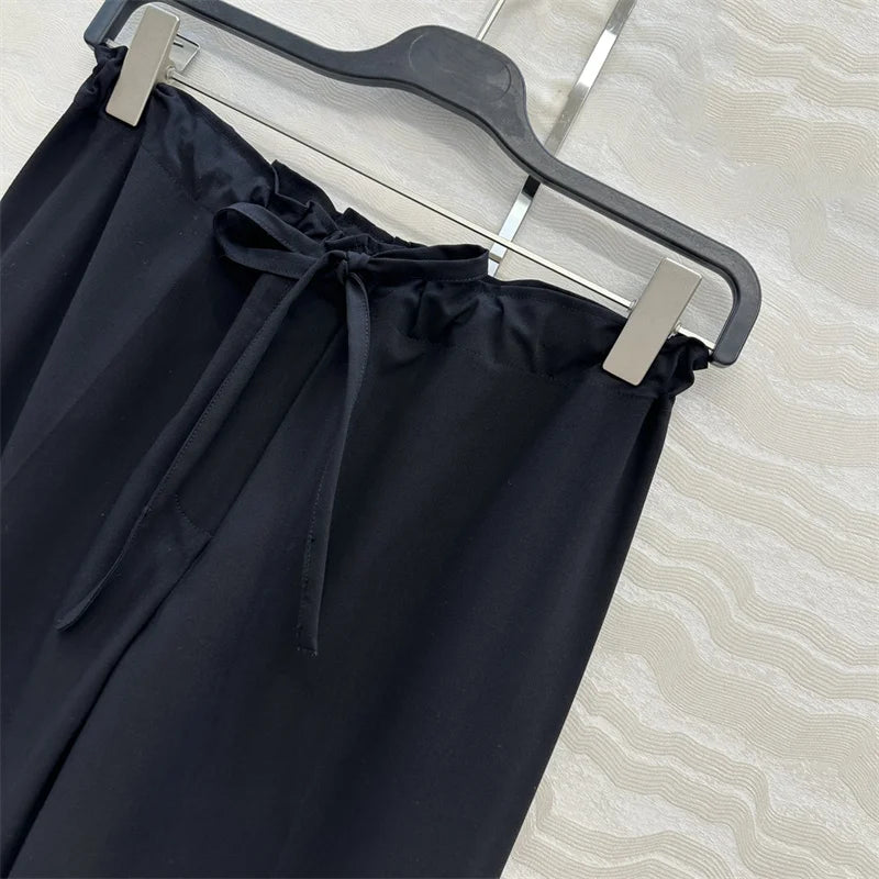 Women's pants New low waisted loose straight leg pants for the summer of 2026 Wool blend women's suit pants y2k casual pants