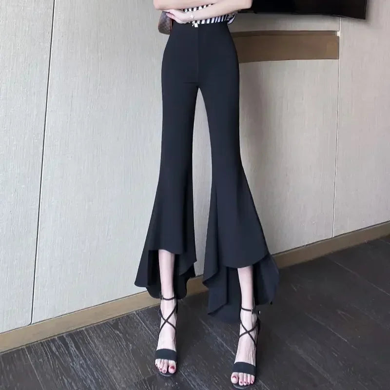 Woman Trousers Spring Autumn Flare Pants for Women New In Chic and Elegant Outfits G Harajuku Trends 2025 Korean Fashion 90s Xxl