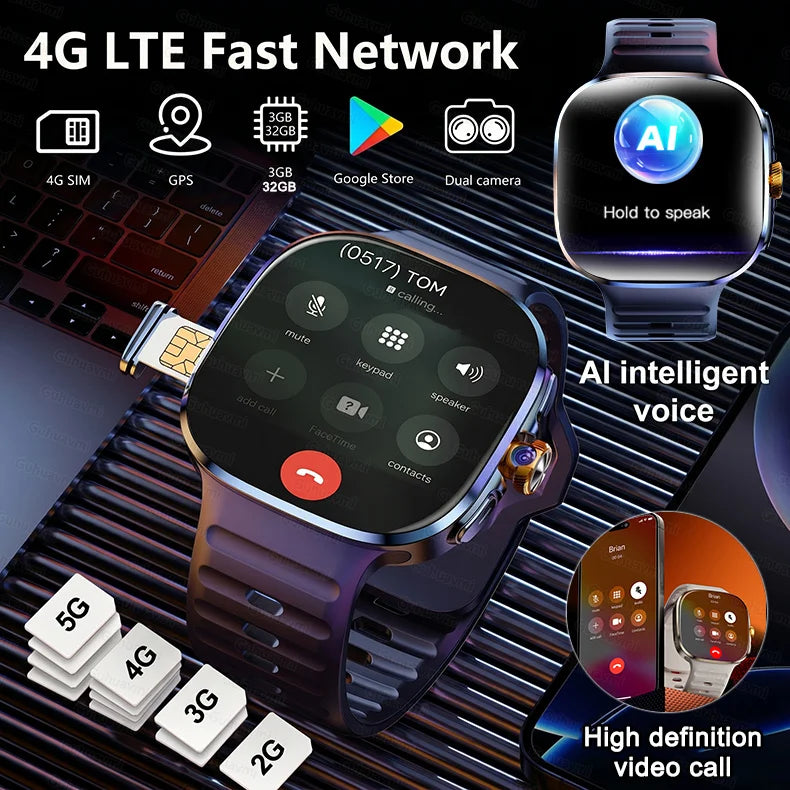 4G SIM Smartwatch | GPS, Wi-Fi & Camera | Braviixx
