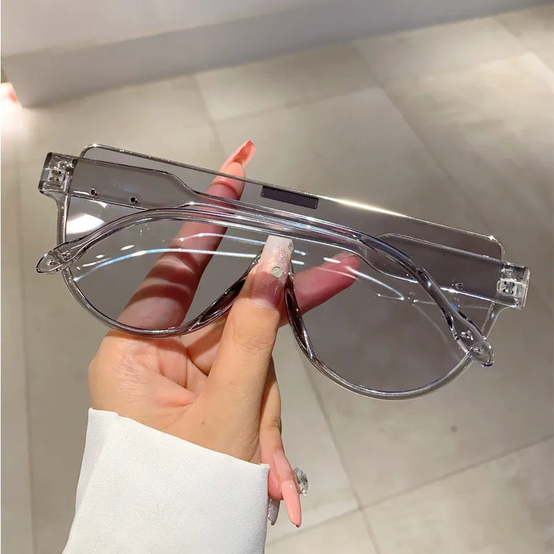 Women's Oversized Shield Monoblock Sunglasses | UV400 · Flat Top · Vintage | 5 Lens Options | Braviixx