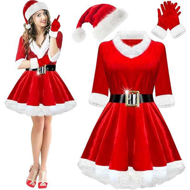Women's Christmas Dress Costume Set | Braviixx