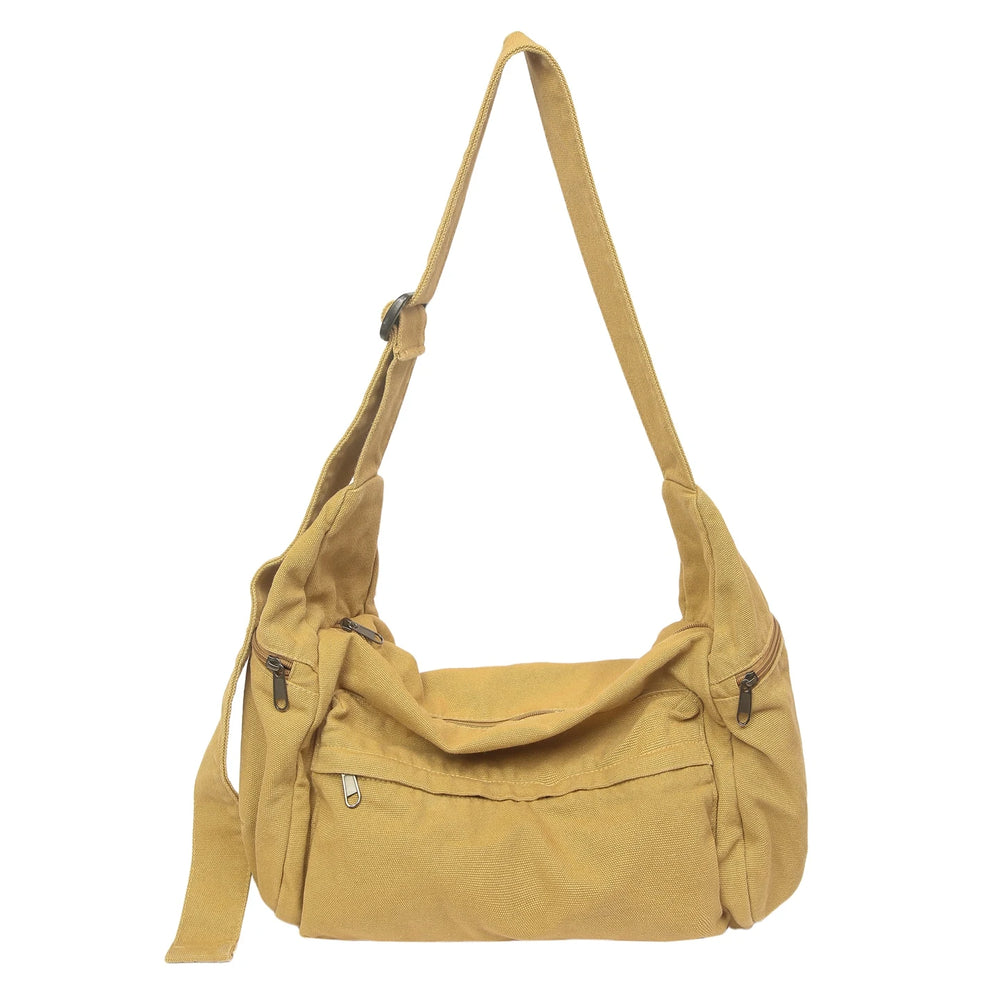 Canvas Shoulder & Crossbody Bag | Multi-Pocket & Adjustable Strap | Braviixx