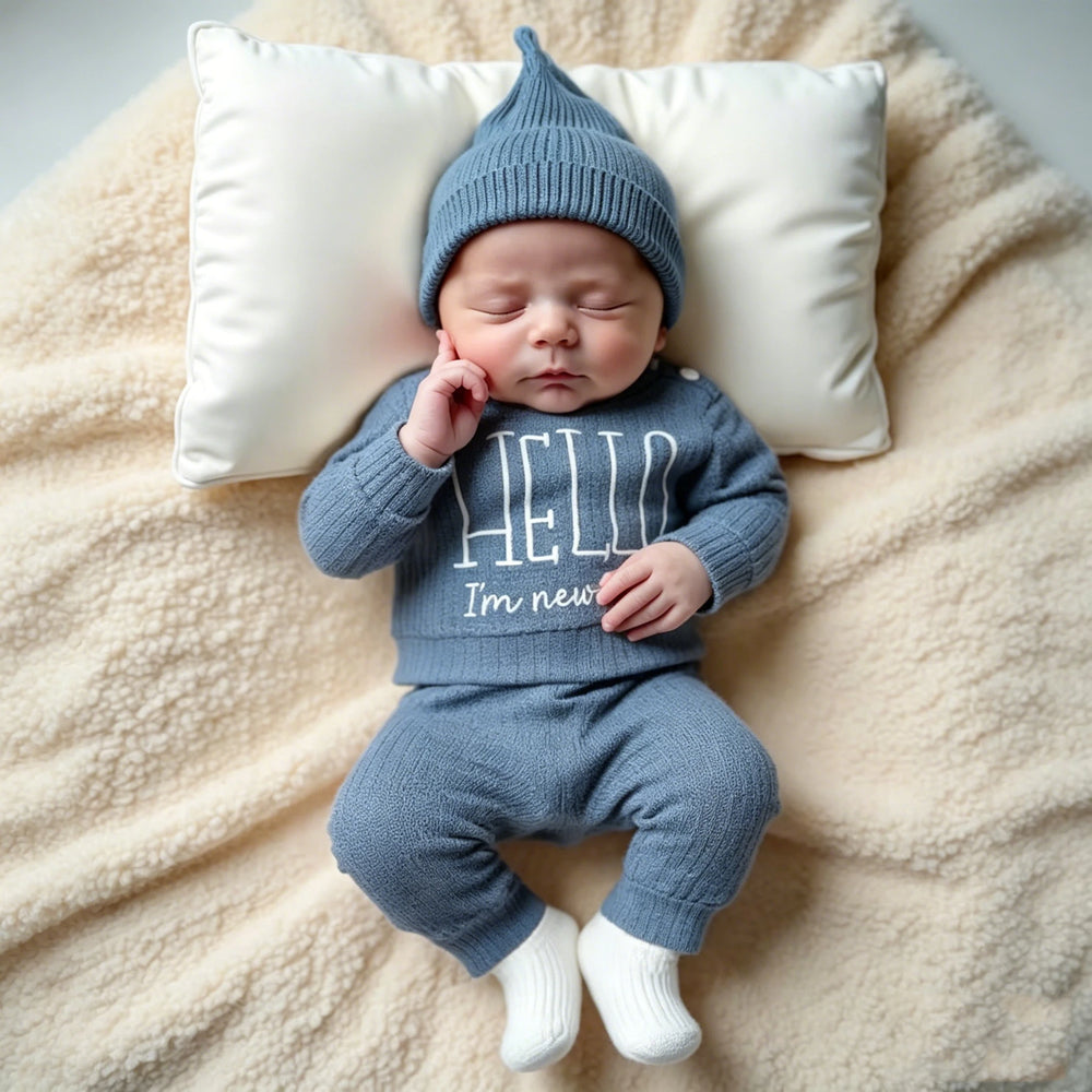 “Hello” Newborn Photo Romper | Braviixx