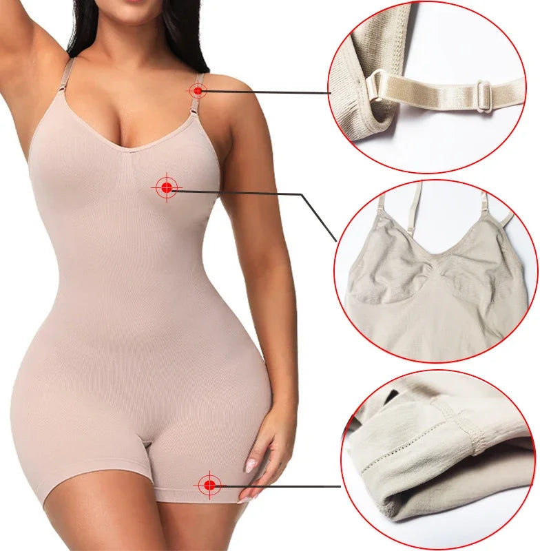 Women's Mid-Thigh Shapewear Bodysuit | Braviixx