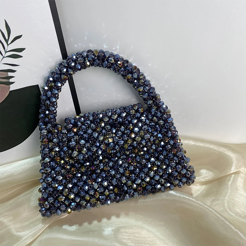 Women's Handmade Acrylic Crystal Bead Shoulder Bag