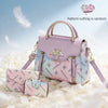 Women's Swan Charm Gradient PU Handbag 3-Piece Set | Shoulder · Crossbody · Wallet | 5 Colours | Braviixx