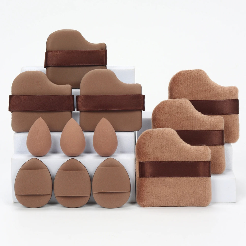 12-Piece Makeup Sponge Set | Powder Puffs, Beauty Eggs & Mini Sponges | Braviixx