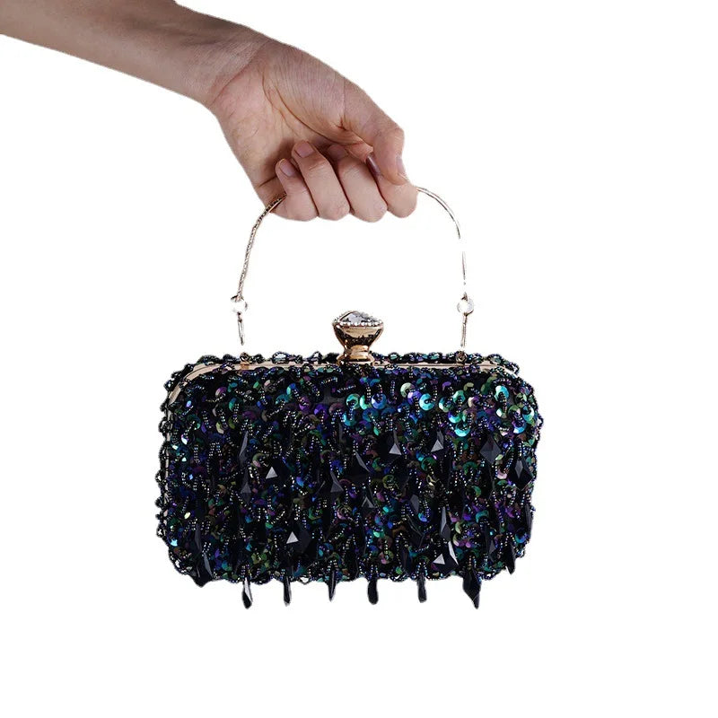 Women's Beaded Evening Clutch | Sequin Detail | Braviixx