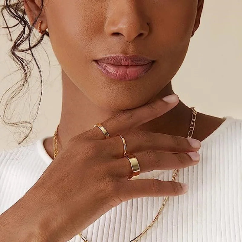 VQYSKO Mixed Coloured Stackable Rings For Women Dainty Stackable Rings Boho Style Jewellery Everyday Rings