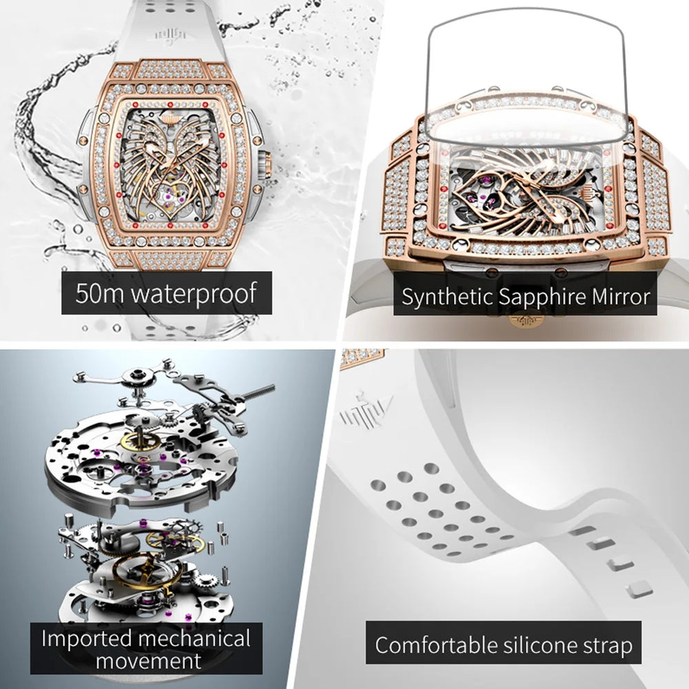 Women's Automatic Skeleton Watch | Butterfly Dial | Braviixx