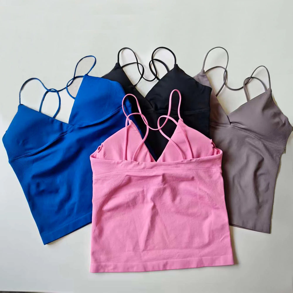 Women's Seamless Twist Front Longline Yoga Tank Top