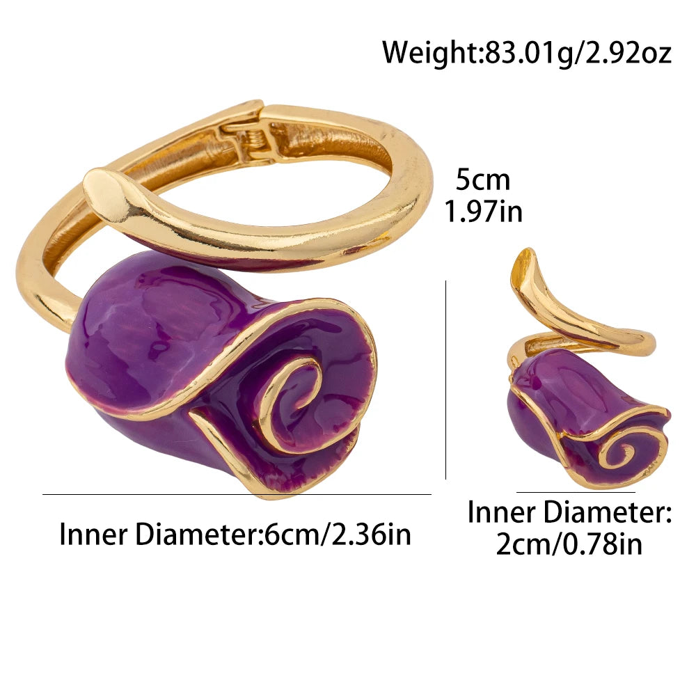 Flower Bracelet & Ring Set | Braviixx
