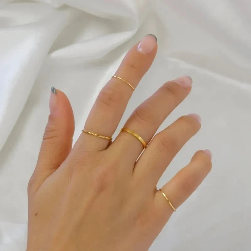 VQYSKO Mixed Coloured Stackable Rings For Women Dainty Stackable Rings Boho Style Jewellery Everyday Rings