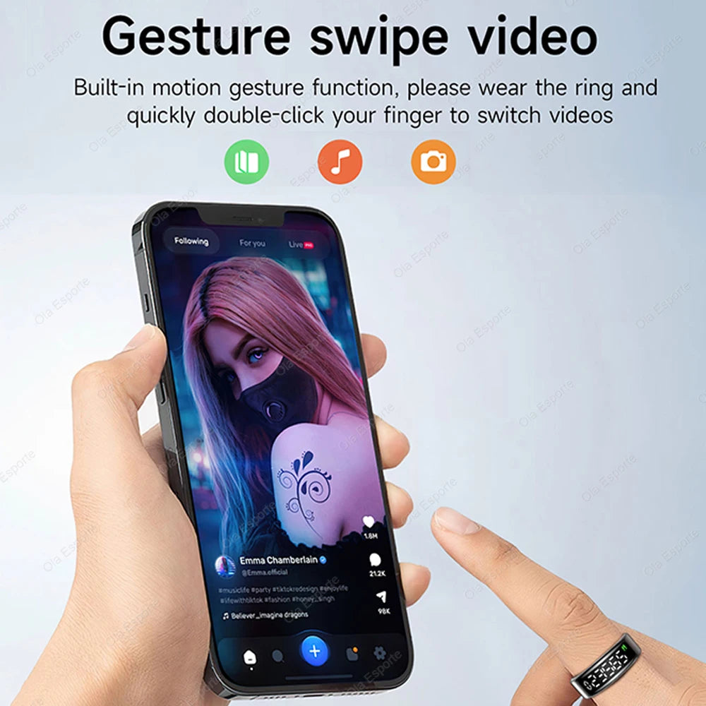 R12 Touch-Display Smart Ring with Wellness Tracking | Braviixx