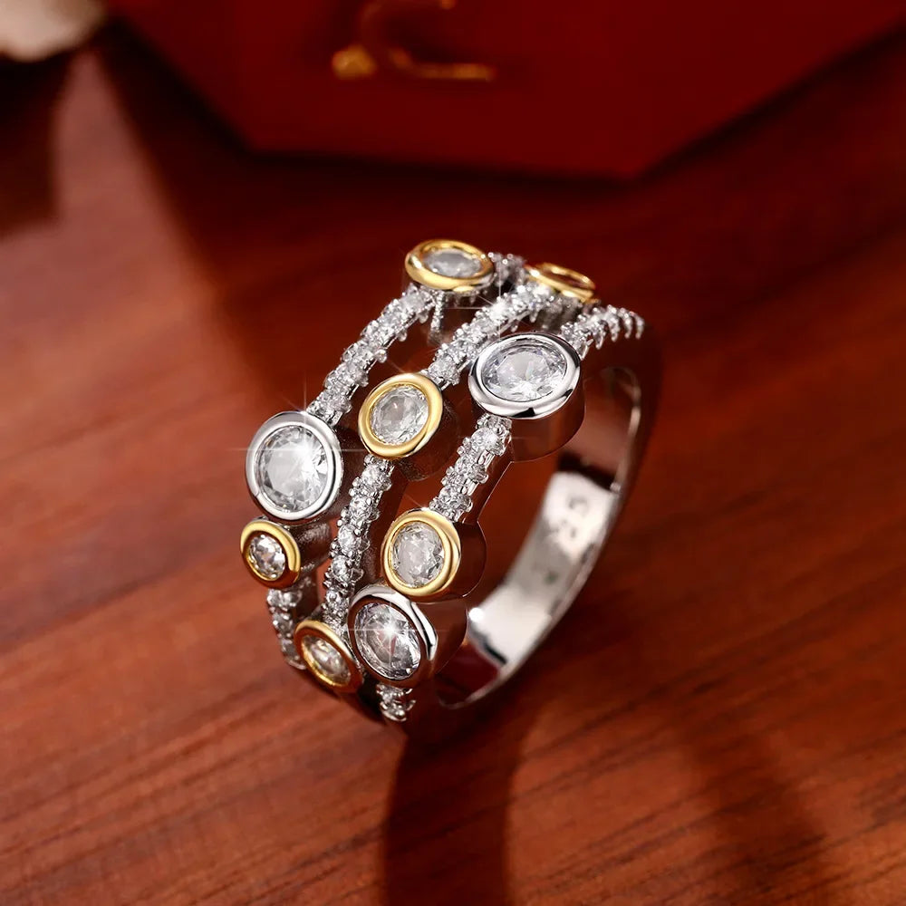 Triple-Band Zircon-Style Ring | Braviixx