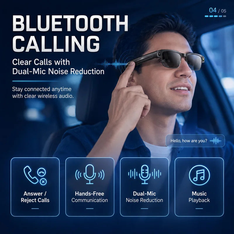 8MP AI Camera Smart Glasses with Translation | Braviixx