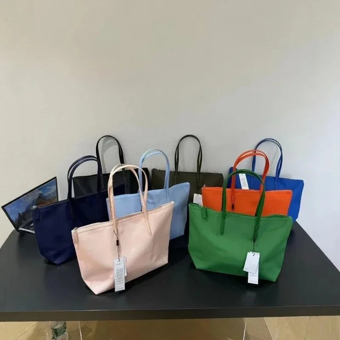 Minimalist Zip-Top Tote Bag | Textured Finish & Twin Handles | Braviixx