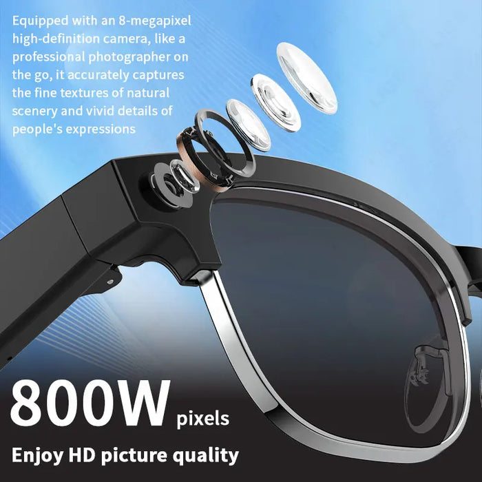 AI Color-Changing Camera Smart Glasses with Bluetooth Calling | Braviixx