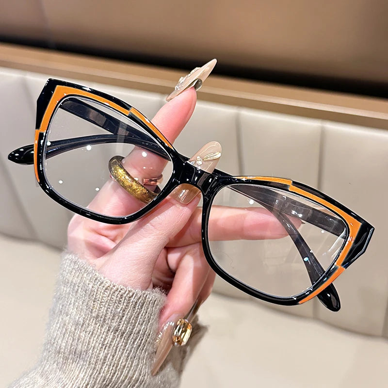 Women's Cat Eye Reading Glasses | Blue Light Blocking · Colour Block · Spring Hinge | +1.00 to +4.00 | Braviixx