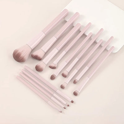 Soft Blush Pink Makeup Brush Set | Beginner-Friendly, Face & Eye Brushes