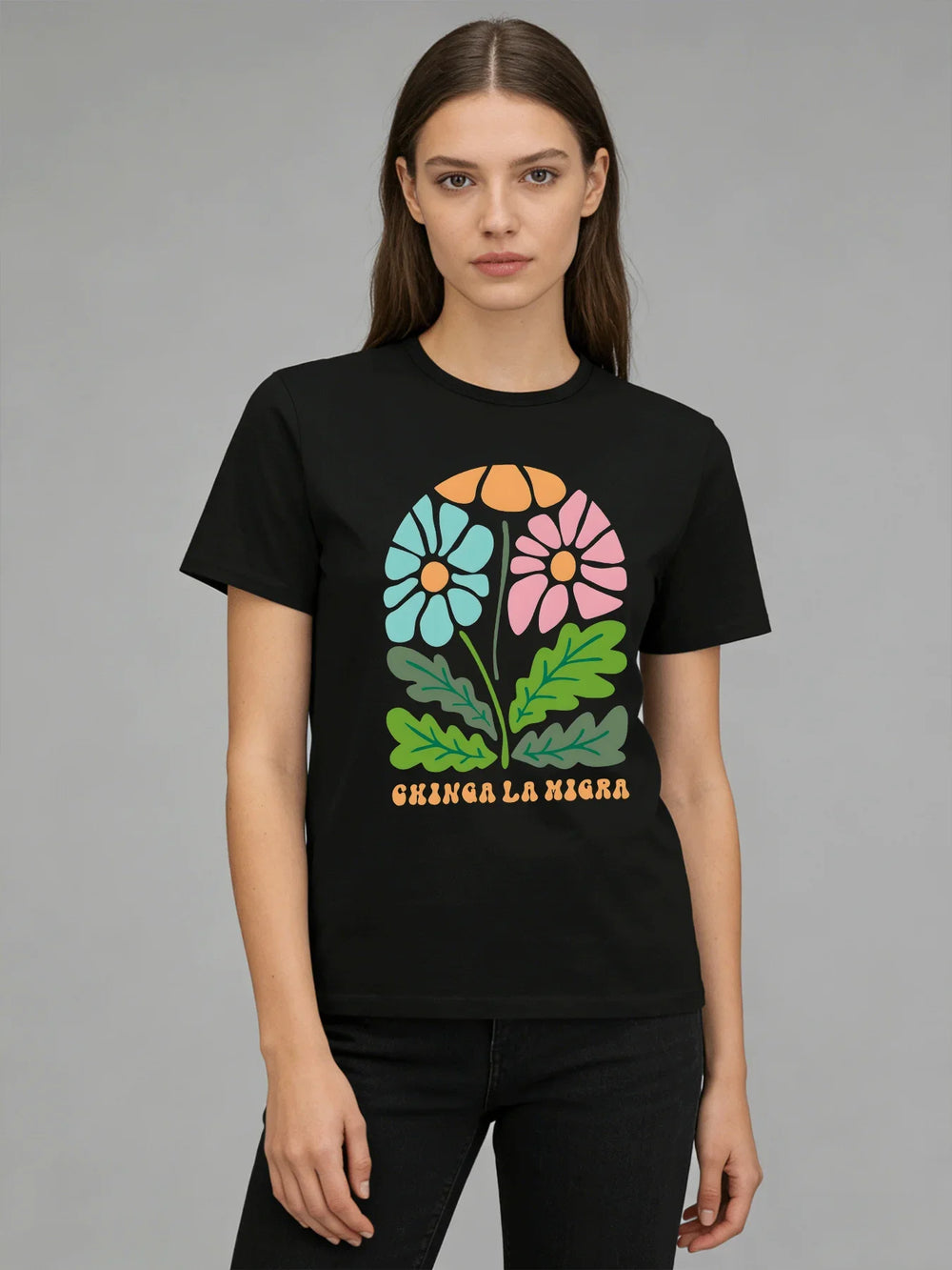 2026 Spring Summer New Women Floral Print T-Shirt Loose O Neck Short Sleeve Casual Tee Tops 7 Colors