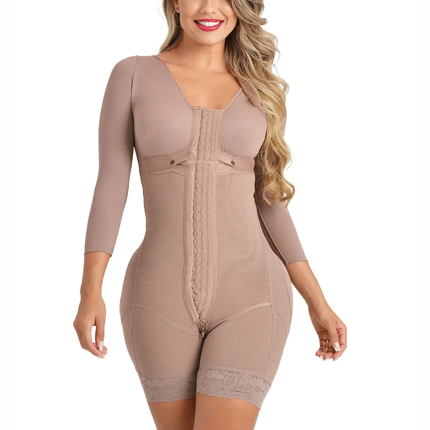 Colombian Faja Sleeved Bodysuit | Medium Control | Braviixx