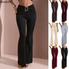 New 2026 Women's Retro Bell Bottom Pants Summer Fashion High Waist Slim Casual Floor Length Trousers Sexy Streetwear Y2k Pants