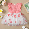 Baby Girls Butterfly Print Tulle Dress | Ruffle Bow Sundress | 12–18M to 4–5Y | Braviixx