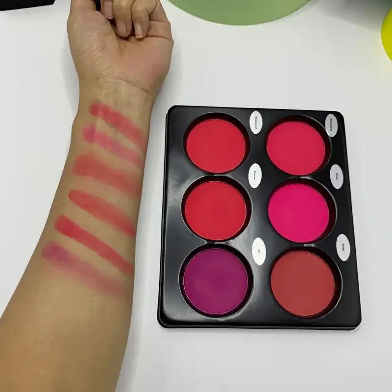 6-Colour Matte Blush Palette | Natural Contouring Blusher | Long-Lasting 18g Beauty Palette