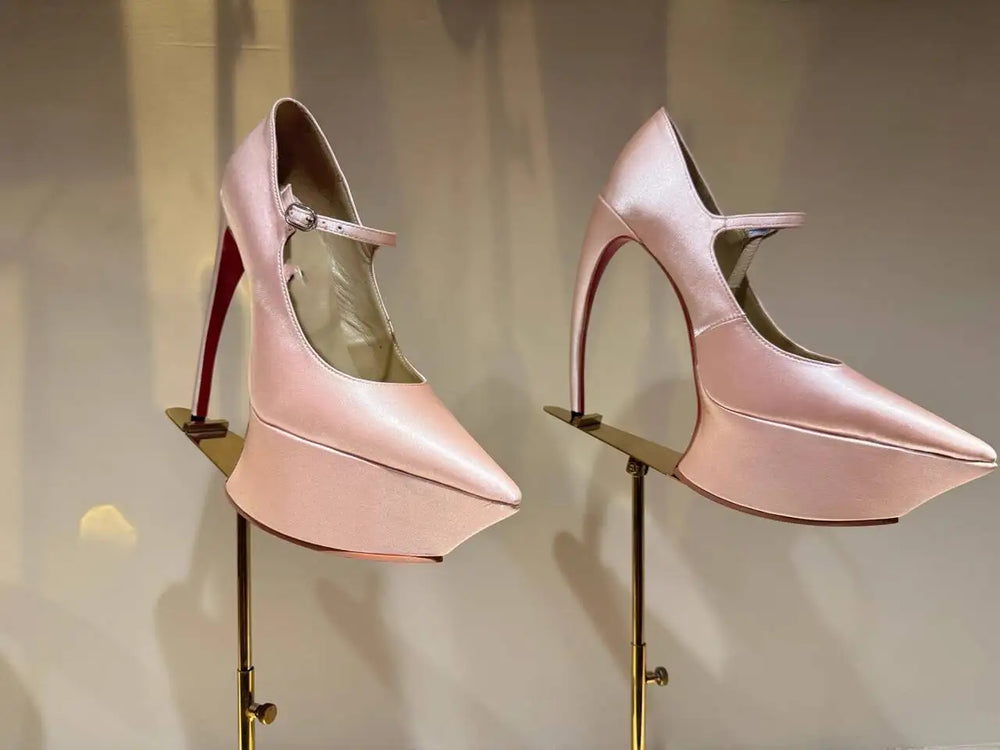 Pointed-Toe Platform Heels | Buckle-Strap & Bow Styles | Braviixx