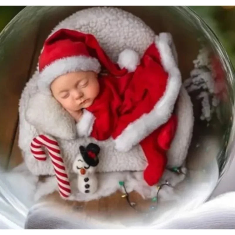 Baby Christmas Velvet Romper Dress Set with Hat | Long Sleeve | 0–3M | Braviixx